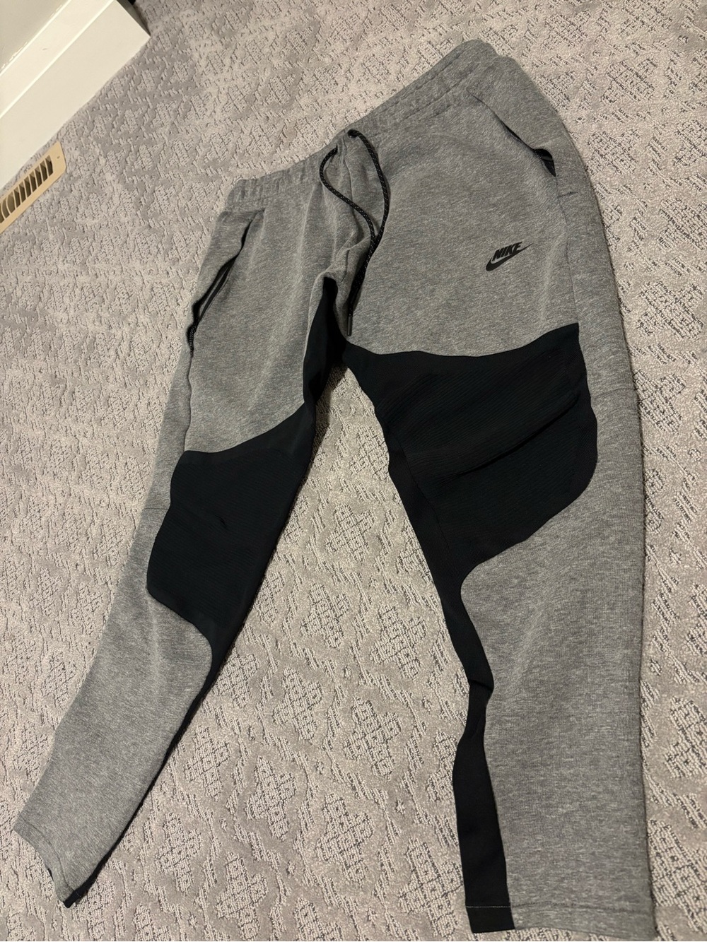 Nike men’s Grey and Black Panel Joggers